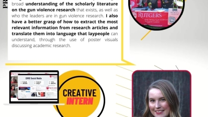 Intern Testimonial Graphic for Amanda Bruce