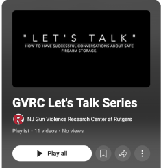 Screenshot of Youtube Playlist "GVRC Let's Talk" Series