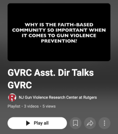 Screenshot of Youtube Playlist "GVRC Asst. Dir Talks GVRC" Series